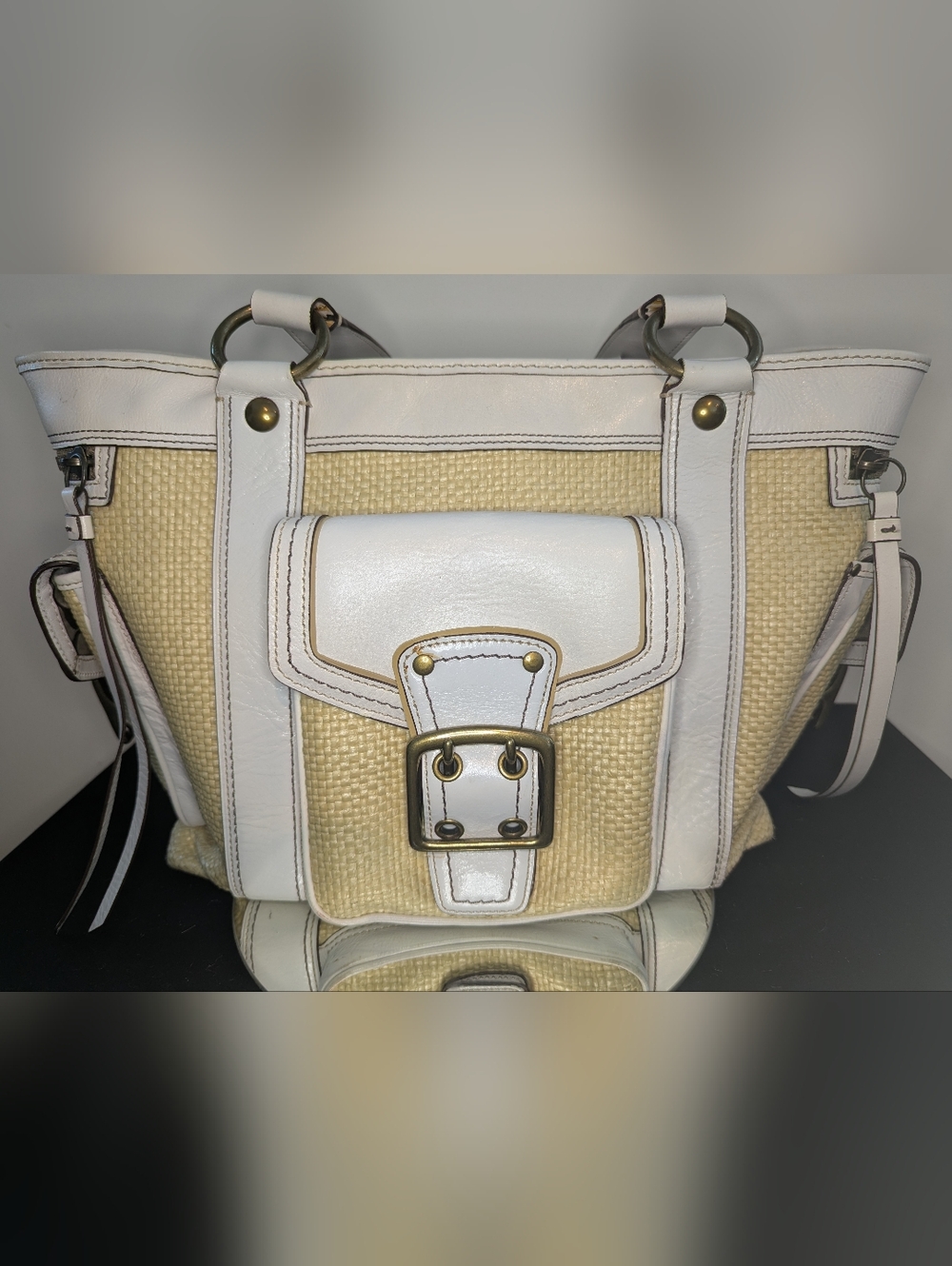 Coach Legacy Straw & Leather Tote | Vintage Y2K 👜☀️